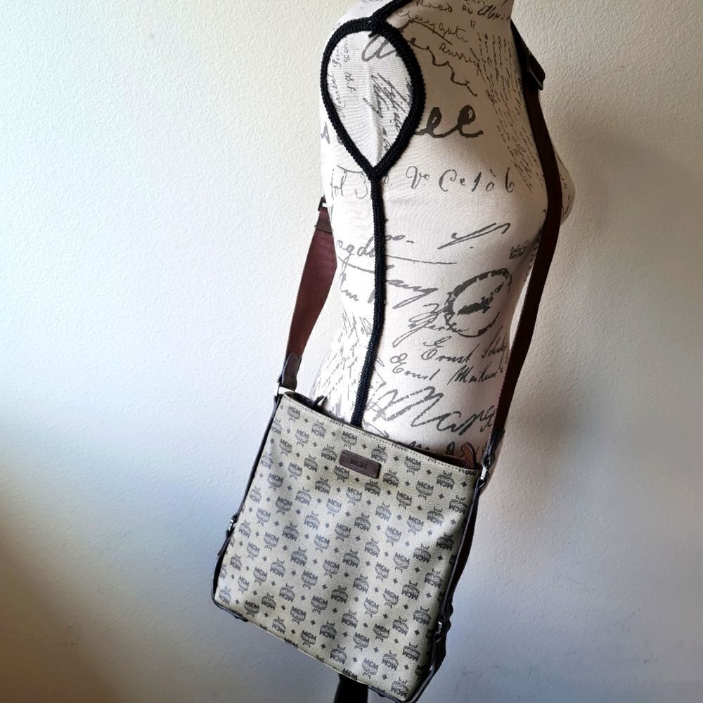 MCM Visetos Messenger Bag Brown